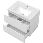 Ensemble acezanble meuble salle de bain 60cm vasque + colonne + miroir led blanc