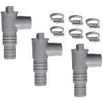 Ensemble d'adaptateurs de pompe de filtre de piscine en pvc 3 pices pour tuyau de 32 mm, vanne de piston ...