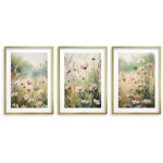 Ensemble d'affiches 30x40 boho cadre dor� photos pour salon chambre fleurs