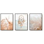 Ensemble d'affiches murales encadr�es. tableaux muraux pour chambre de style boh�me.