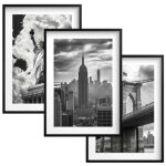 Ensemble d'affiches murales en noir et blanc avec cadres pour le bureau � new york