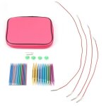 Ensembles d'aiguilles � tricoter circulaires interchangeables en aluminium