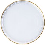 Ensemble d'assiettes � dessert set 100% verre � boire transparent gold