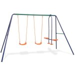 Ensemble de balançoires avec 4 sièges orange vidaxl Ensemble de balançoires avec 4 sièges orange vidaxl