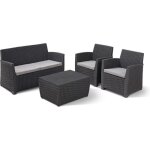 Ensemble de balcon mia 4 places et table coffre - anthracite