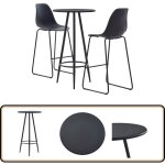 Ensemble de bar 3 pcs plastique noir - ensemble de bar - meuble de salon - mobilier de cuisine - table ... Ensemble de bar 3 pcs plastique noir - ensemble de bar - meuble de salon - mobilier de cuisine - table ...