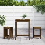 Ensemble de bar de jardin 3 pcs marron miel bois pin massif vidaxl