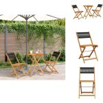 Ensemble de bistro 3 pcs noir polypropylène et bois massif - ensemble de bistro - salon de jardin - mobilier ... Ensemble de bistro 3 pcs noir polypropylène et bois massif - ensemble de bistro - salon de jardin - mobilier ...
