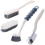Ensemble de brosses � r�curer multi - usages - lot de 4 brosses de nettoyage de cuisine � poils durs ...