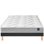 Ensemble bultex back to basics + sommier power + pieds 90x190 mousse