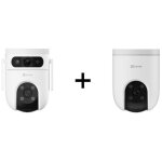 Ensemble [cam�ra de surveillance ip ezviz h8c 4g 2k + cam�ra wifi rotative 2k 2 - en - 1 ezviz h9c (3mp ...