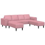 Ensemble de canap�s rose velours vidaxl
