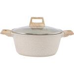 Ensemble de casseroles antiadh�sives en c�ramique avec couvercles, sain, blanc.