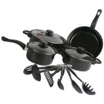 Ensemble de casseroles et poles, ensemble de cuisson antiadhsif de 13 pices, batterie de cuisine  ...
