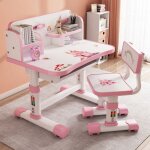 Ensemble de chaises de bureau pour enfants, table d'étude d'étudiant réglable en hauteur, support de ... Ensemble de chaises de bureau pour enfants, table d'étude d'étudiant réglable en hauteur, support de ...
