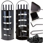 Ensemble de chemin�e 5 en 1, accessoires de chemin�e, pelle, tisonnier, brosse, support