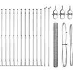 Clture avec poteaux argent 1 x 25 m acier recouvert de pvc vidaxl