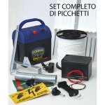 Ensemble de clture avec batterie: set reception electrique complet avec lectrificateur, cble, barrire ...