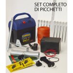 Ensemble de clture avec batterie: set reception electrique complet avec lectrificateur, fil, barrire ...