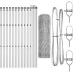 Clture avec poteaux argent 0. 5 x 25 m acier recouvert de pvc vidaxl