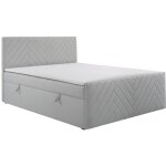 Ensemble complet literie d�co t�te de lit + sommiers coffre + matelas + surmatelas - 160 x 200 cm - velours ...