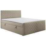 Ensemble complet literie d�co t�te de lit + sommiers coffre + matelas + surmatelas - 160 x 200 cm - velours ...