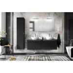 Ensemble complet avec meuble double vasque + 4 lments - 120 cm - rosario black - livraison gratuite ...