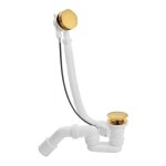 Andyou - ensemble complet vidage de baignoire l900 mm avec siphon haut d�bit et clapet recouvrant m�tal, ...