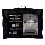 Ensemble couette et parure 5 pi�ces thales moutarde pour lit en 90x190 cm, par soleil d'ocre