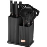 Ensemble de couteaux de cuisine en bloc avec ustensiles de cuisine et planche  dcouper, 12 pices, ...