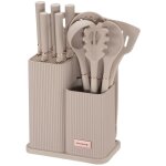 Ensemble de couteaux de cuisine en bloc avec ustensiles de cuisine et planche � d�couper, 12 pi�ces, ...