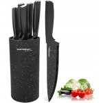 Ensemble de couteaux de cuisine en marbre dans un bloc 6 pi�ces sharp premium