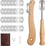 Ensemble de couteaux � pain, couteau � pain en bois avec 20 lames en acier inoxydable, coupe - p�te manuel, ...