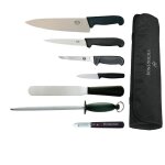 Ensemble de couteaux professionnel avec couteau chef 215 mm et tui - victorinox, vogue et hygiplas
