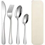 Ensemble de couverts avec couteau, fourchette, cuill�re, couverts en acier inoxydable poli miroir, lavable ...