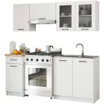 Akord - ensemble de cuisine vitré oliwia 1. 8m blanc 180 cm 7 portes 1 tiroir façade blanche 8 étagères ... Akord - ensemble de cuisine vitré oliwia 1. 8m blanc 180 cm 7 portes 1 tiroir façade blanche 8 étagères ...