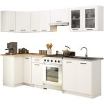 Ensemble de cuisine vitr akord oliwia 3. 0m blanc 300 cm 11 portes 1 tiroir faade blanche 300x46x203 ...