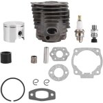 Ensemble cylindre - piston 46 mm avec kit de joints pour moteur nikqil 50, 51, 55 rancher nikasil, kit ...