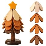 Ensemble de dessous de plat en bois pour d�corations de sapin, nouveau dessous de plat pliable pour sapin ...