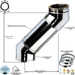 Edilinox - ensemble d�voiement 2 x coudes 45 degr�s + 1 x 50 cm conduit double paroi isol� ediliso25 ...