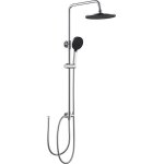 Ensemble de douche, colonne de douche ronde sans robinetterie, douche de t�te � effet pluie et douchette ...