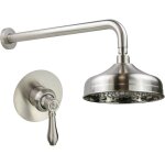 Ensemble de douche complet avec mitigeur intgr modle rtro couleur nickel bross gattoni oxford 3192 ...