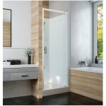 [jamais utilise] cabine de douche leda izi glass 2 portes pivotantes, receveur, douchette � main et mitigeur ...