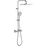 Swiss aqua technologies - ensemble de douche mural 3 jets avec mitigeur thermostatique, chrome (satsstz) ...