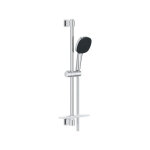 Ensemble de douche avec pommeau 2 jets, barre, flexible et tablette - grohe vitalio comfort 110 26929001 ...