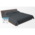 Ensemble de draps 100% coton gris plomb fort, parure de lit lavable de couleur unie, doux, confortable, ...