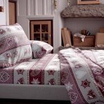 Ensemble de draps en flanelle baita et coeur - 100 % coton polaire - chaud, doux, fabriqu� en italie ...