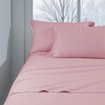 Ensemble de draps en flanelle d'hiver solid pink ? 100 % molleton de coton, anti - boulochage, chaud ...