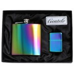 Ensemble lgant flasque et briquet  essence gentelo