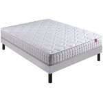 Ensemble epeda distinct 2 + sommier escale + pieds 90x190 ressorts